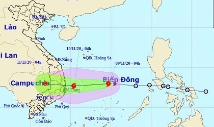 Storm Etau forms, heads towards central Vietnam